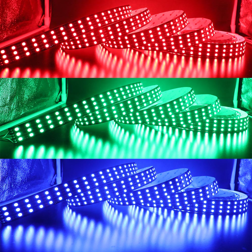 DC24V Brightest Triple Rows TM1934 5050SMD Breakpoint-Resume 16.4Ft 900LEDs Addressable RGB LED Strip Lights